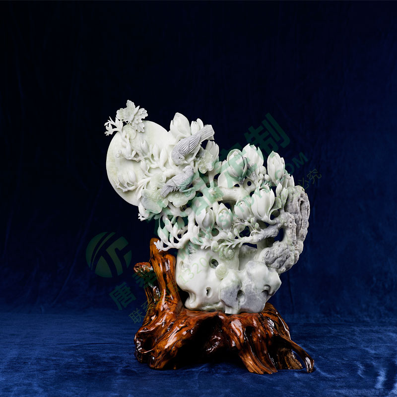 玉石擺件-花開富貴-一級(jí)用料